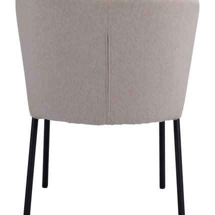 Aimee Dining Chair (Set of 2) Beige Chairs TriadCommerceInc   