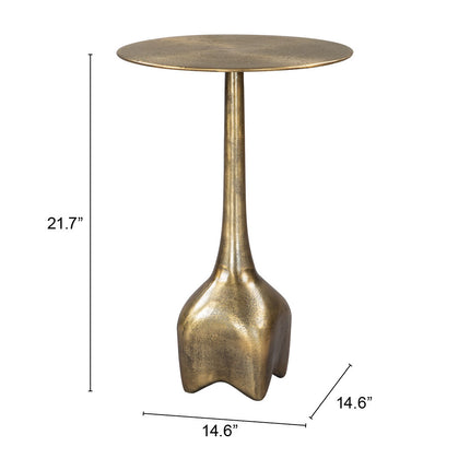 Lexi Side Table Antique Brass Side Tables TriadCommerceInc   