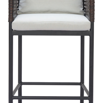 Palm Paradise Barstool Gray Seating TriadCommerceInc   