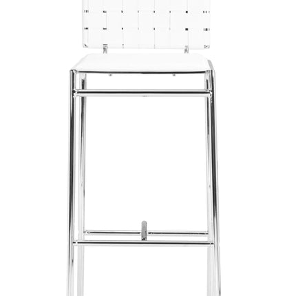 Criss Cross Barstool (Set of 2) White Barstools [TriadCommerceInc]   