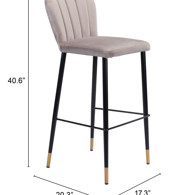 Manchester Barstool (Set of 2) Gray Barstools TriadCommerceInc   