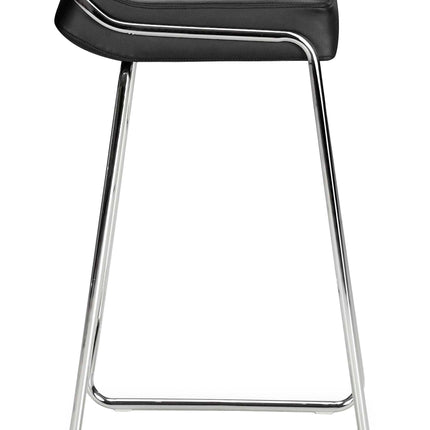 Wedge Barstool (Set of 2) Black Barstools [TriadCommerceInc]   