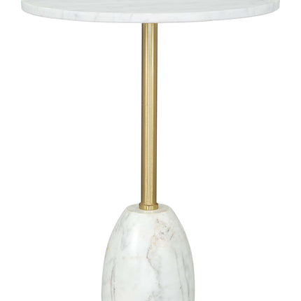 Cynthia Side Table White & Gold Side Tables [TriadCommerceInc] Default Title  