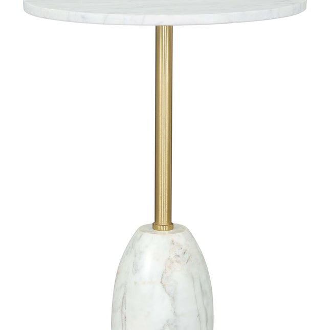 Cynthia Side Table White & Gold Side Tables TriadCommerceInc Default Title  