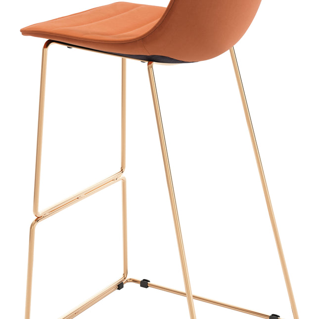 Adele Barstool (Set of 2) Orange & Gold Barstools TriadCommerceInc   