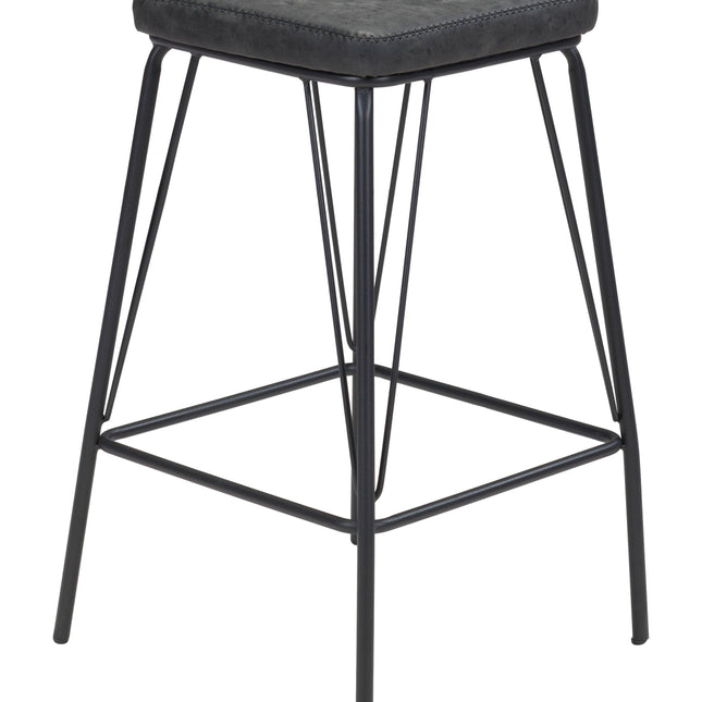 Samuel Counter Stool (Set of 2) Vintage Black Counter Stools TriadCommerceInc   