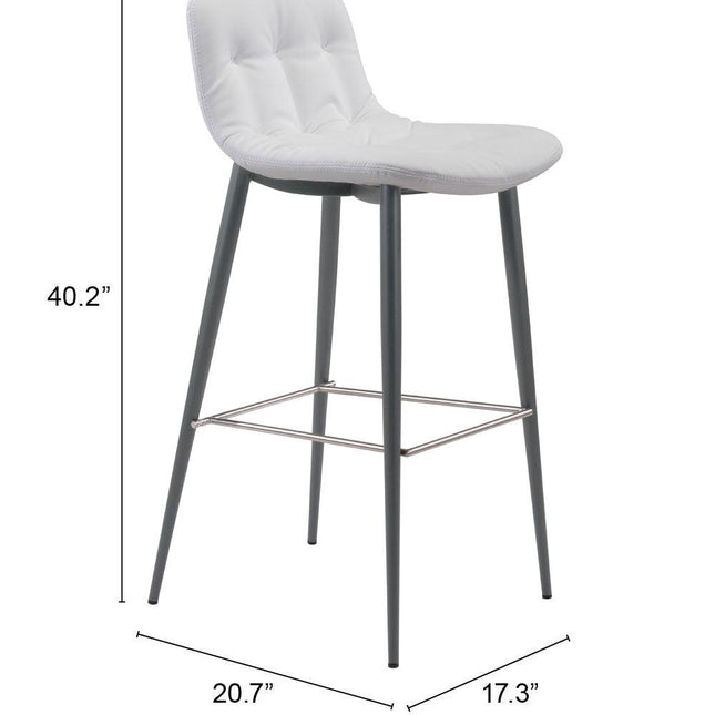 Tangiers Barstool (Set of 2) White Barstools TriadCommerceInc   