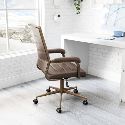 Auction Office Chair Espresso Chairs TriadCommerceInc   