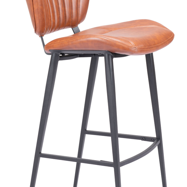 Terrence Barstool Vintage Brown Barstools TriadCommerceInc   