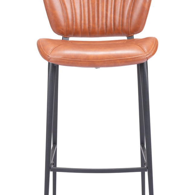 Terrence Barstool Vintage Brown Barstools TriadCommerceInc   