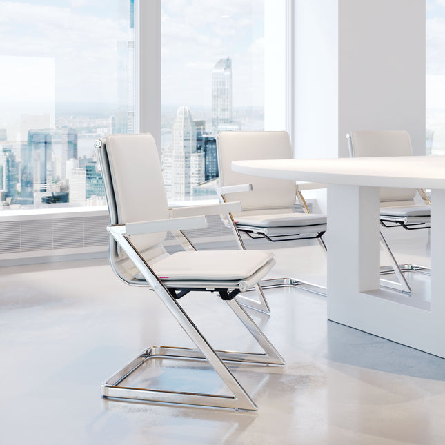 Lider Plus Conference Chair (Set of 2) White Chairs TriadCommerceInc   