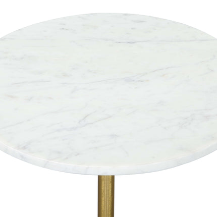 Cynthia Side Table White & Gold Side Tables [TriadCommerceInc]   