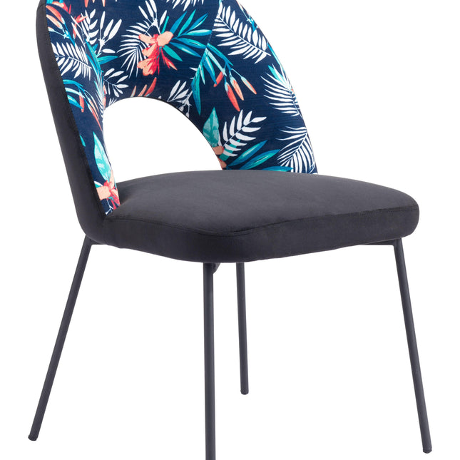 Merion Dining Chair (Set of 2) Multicolor Print & Black Chairs TriadCommerceInc Default Title  