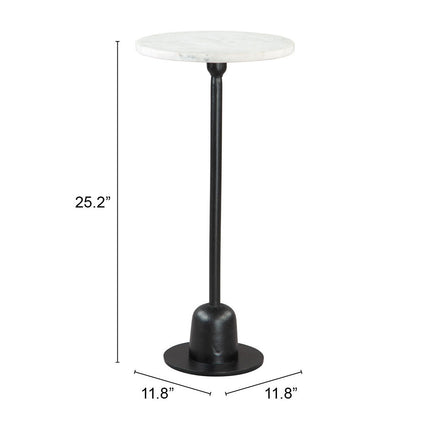 Woozy Side Table White & Black Side Tables TriadCommerceInc   