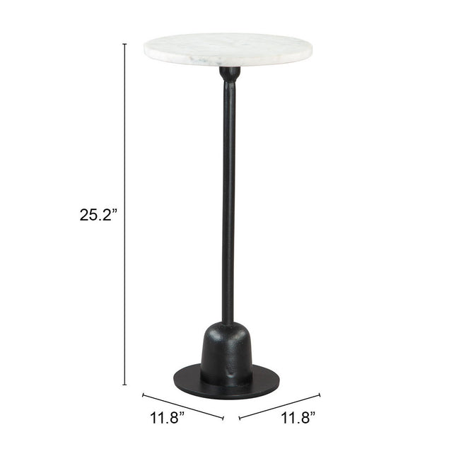 Woozy Side Table White & Black Side Tables TriadCommerceInc   