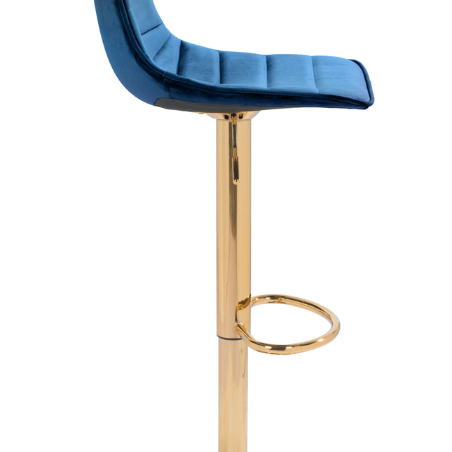 Prima Barstool Dark Blue & Gold Barstools TriadCommerceInc   