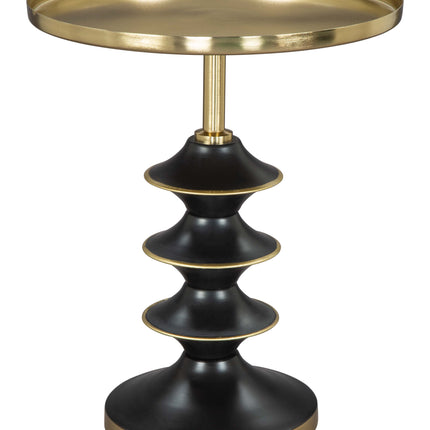 Donahue Side Table Gold & Black Side Tables [TriadCommerceInc]   