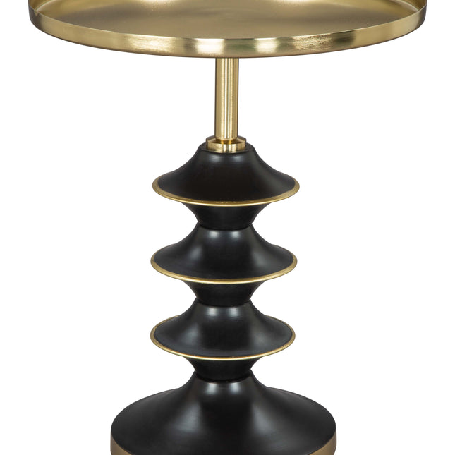 Donahue Side Table Gold & Black Side Tables TriadCommerceInc   