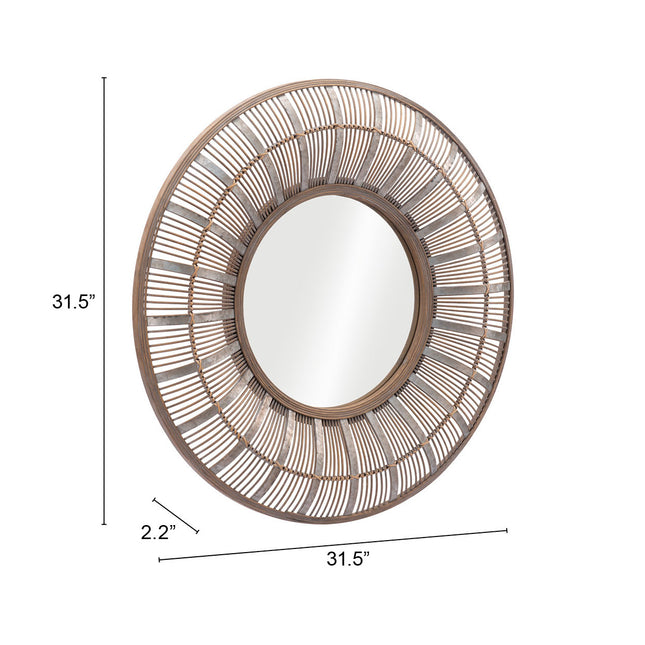 Toto Mirror Antique Brown Mirrors [TriadCommerceInc]   