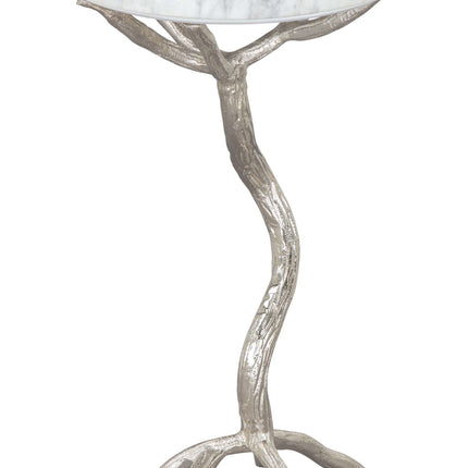 Joel Side Table White & Silver Side Tables TriadCommerceInc   