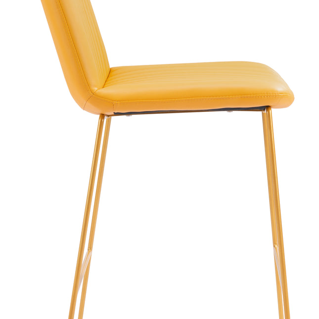 Mode Counter Stool (Set of 2) Yellow Counter Stools TriadCommerceInc   