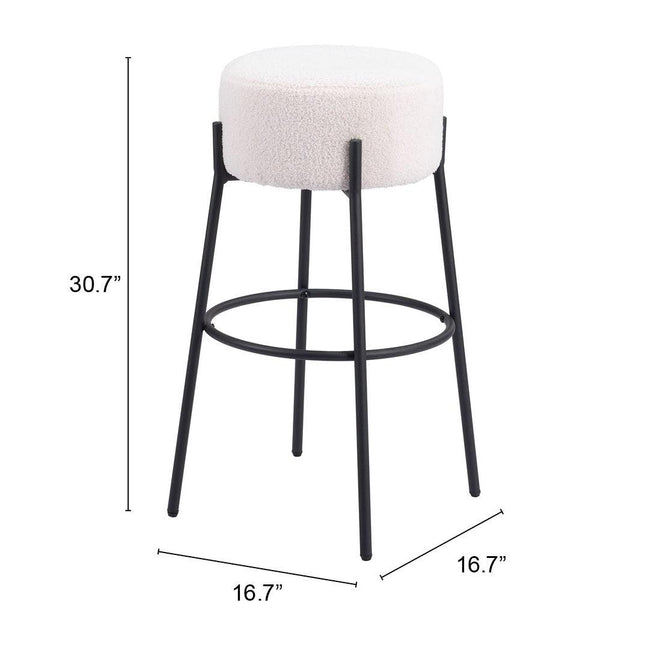 Blanche Barstool (Set of 2) Ivory Barstools TriadCommerceInc   