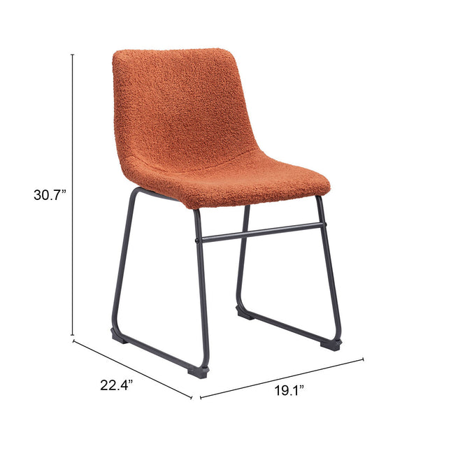 Smart Dining Chair (Set of 2) Burnt Orange Chairs TriadCommerceInc   