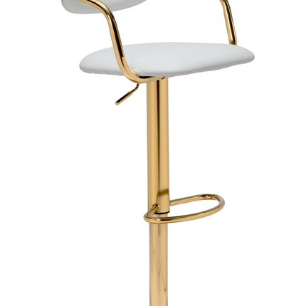 Gusto Barstool White & Gold Barstools TriadCommerceInc Default Title  