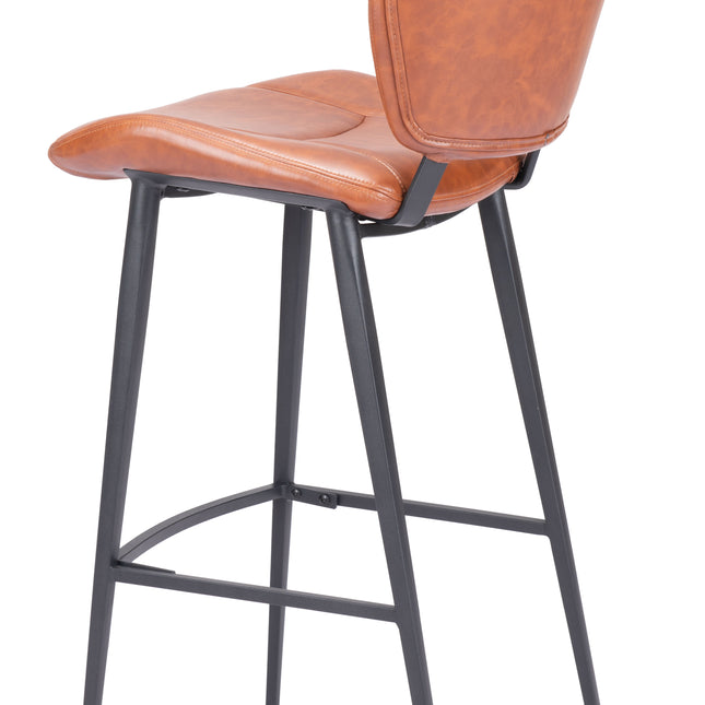 Terrence Barstool Vintage Brown Barstools TriadCommerceInc   