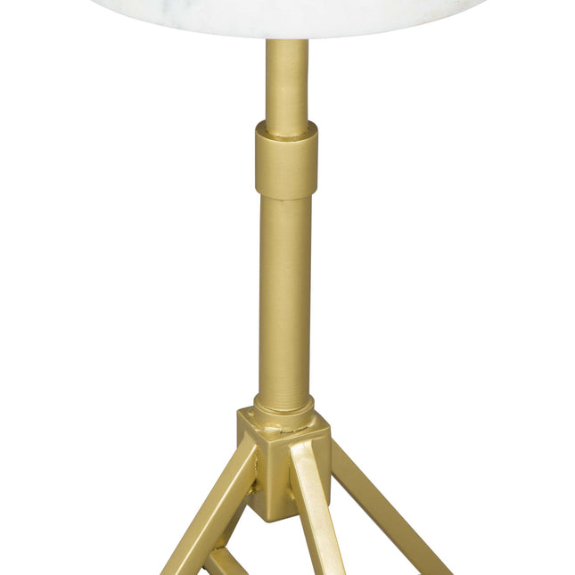 Maurice Side Table White & Gold Side Tables TriadCommerceInc Default Title  