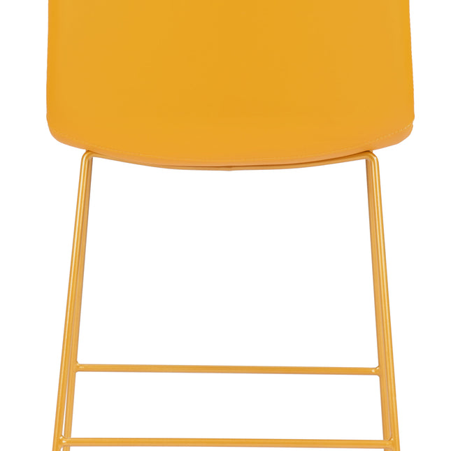 Mode Counter Stool (Set of 2) Yellow Counter Stools TriadCommerceInc   