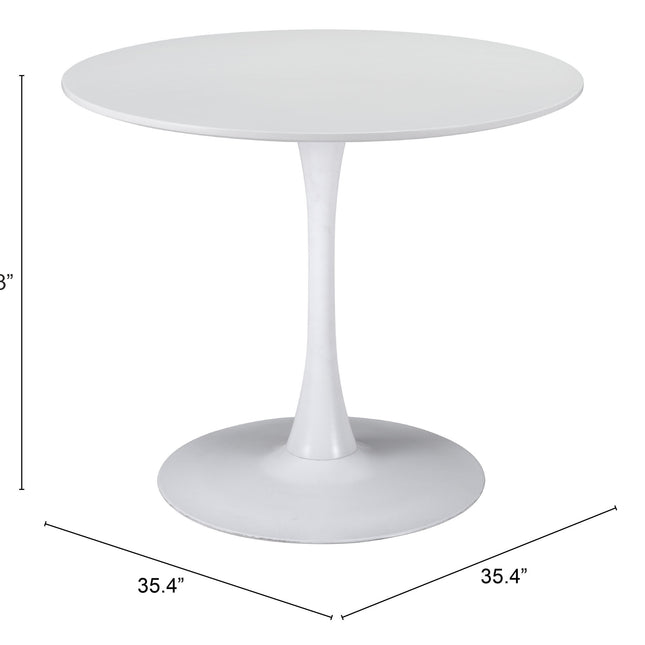 Opus Dining Table White Tables TriadCommerceInc   