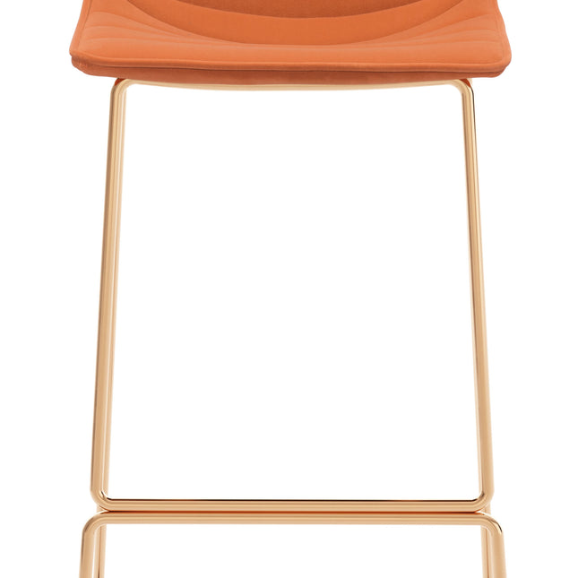 Adele Barstool (Set of 2) Orange & Gold Barstools TriadCommerceInc   