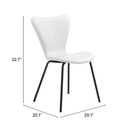 Torlo Dining Chair (Set of 2) White Chairs [TriadCommerceInc]   