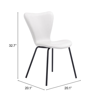 Torlo Dining Chair (Set of 2) White Chairs TriadCommerceInc   