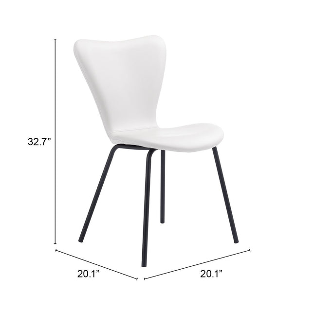 Torlo Dining Chair (Set of 2) White Chairs TriadCommerceInc   