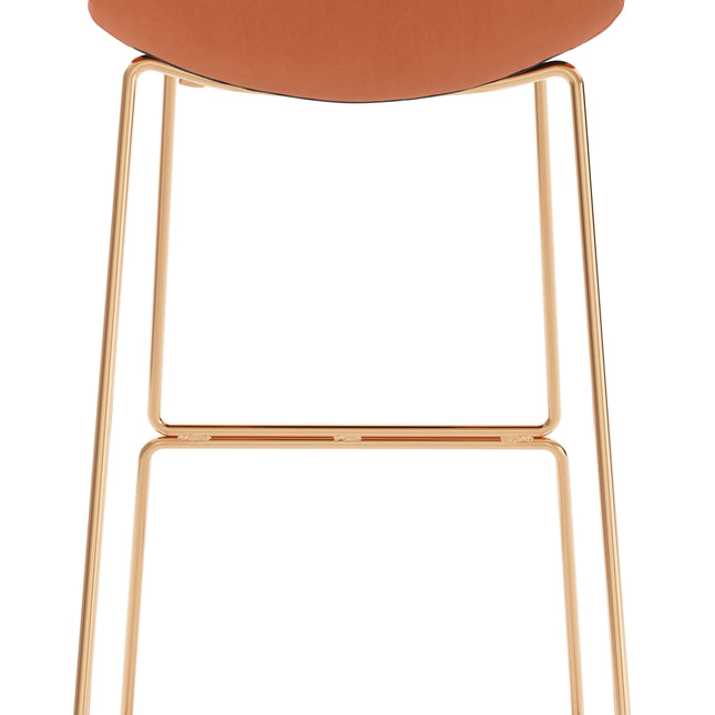 Adele Barstool (Set of 2) Orange & Gold Barstools TriadCommerceInc   