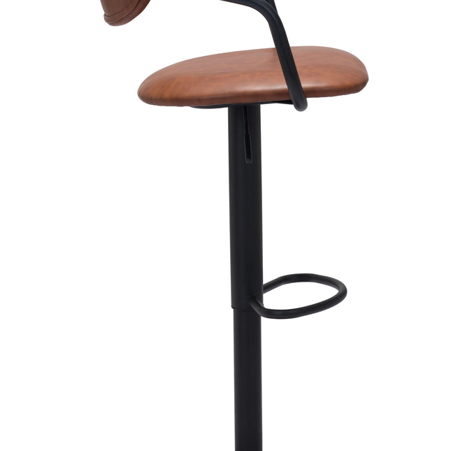 Kirby Barstool Vintage Brown & Black Barstools TriadCommerceInc   