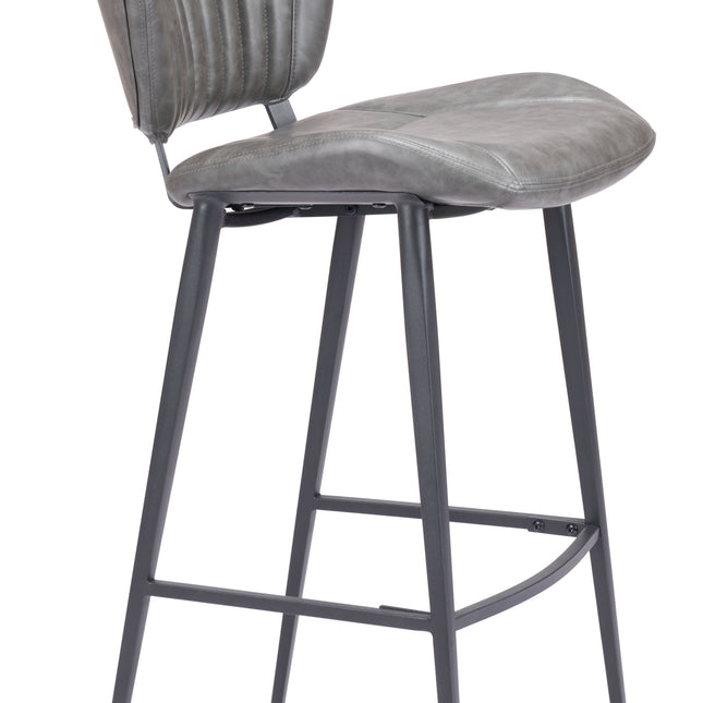 Terrence Barstool Vintage Gray Barstools TriadCommerceInc   