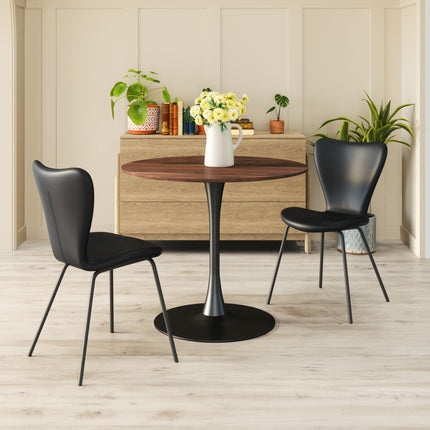 Torlo Dining Chair (Set of 2) Black Chairs [TriadCommerceInc]   