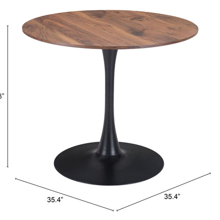 Opus Dining Table Brown & Black Tables TriadCommerceInc   