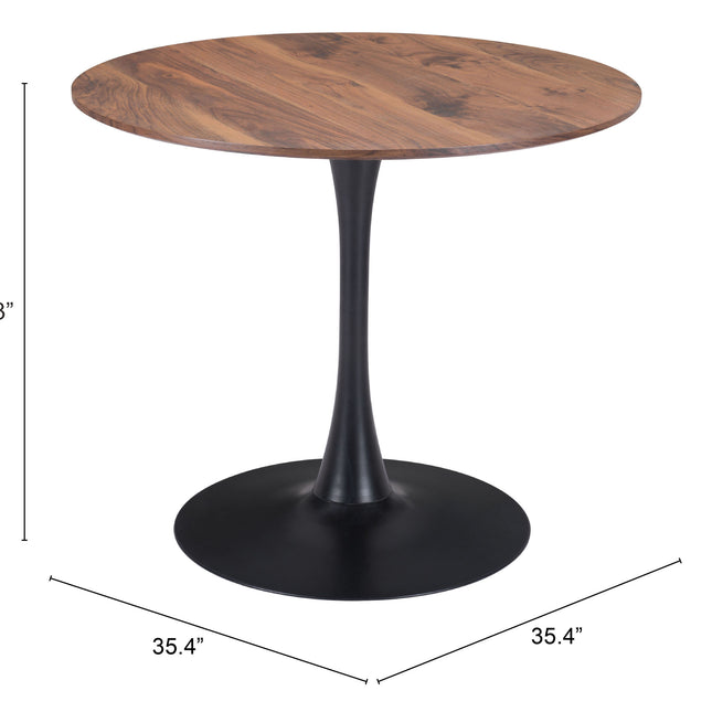 Opus Dining Table Brown & Black Tables TriadCommerceInc   