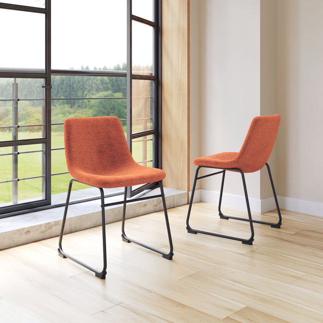 Smart Dining Chair (Set of 2) Burnt Orange Chairs TriadCommerceInc   