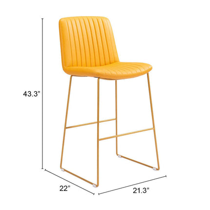 Mode Barstool (Set of 2) Yellow Barstools [TriadCommerceInc]   