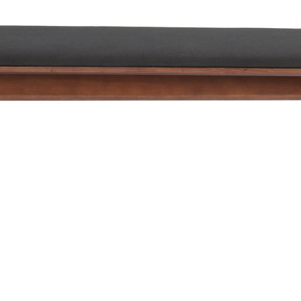 Kazwali Bench Black & Walnut Benches TriadCommerceInc   