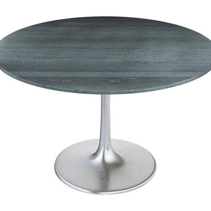 Metropolis Dining Table Gray & Silver Tables TriadCommerceInc   