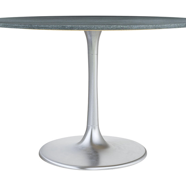 Metropolis Dining Table Gray & Silver Tables TriadCommerceInc   