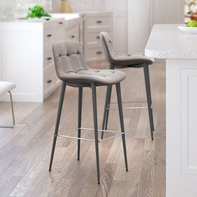 Tangiers Barstool (Set of 2) Taupe Barstools TriadCommerceInc   